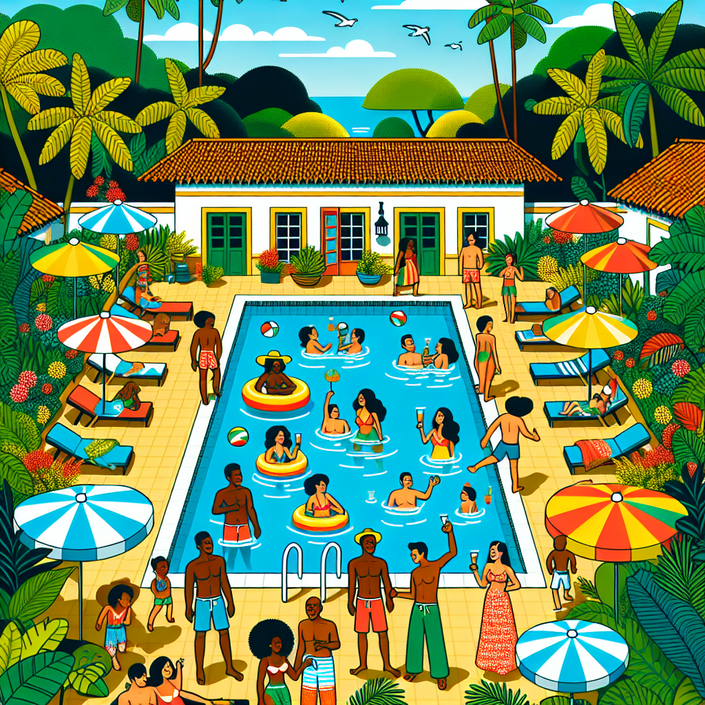 Piscina de fibra instalada no jardim, representando opções modernas da linha Fibratlantis para 2025.