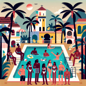 Piscina 6x3 da Fibratlantis em um jardim, destacando seu design elegante e funcionalidade em espaço de lazer.