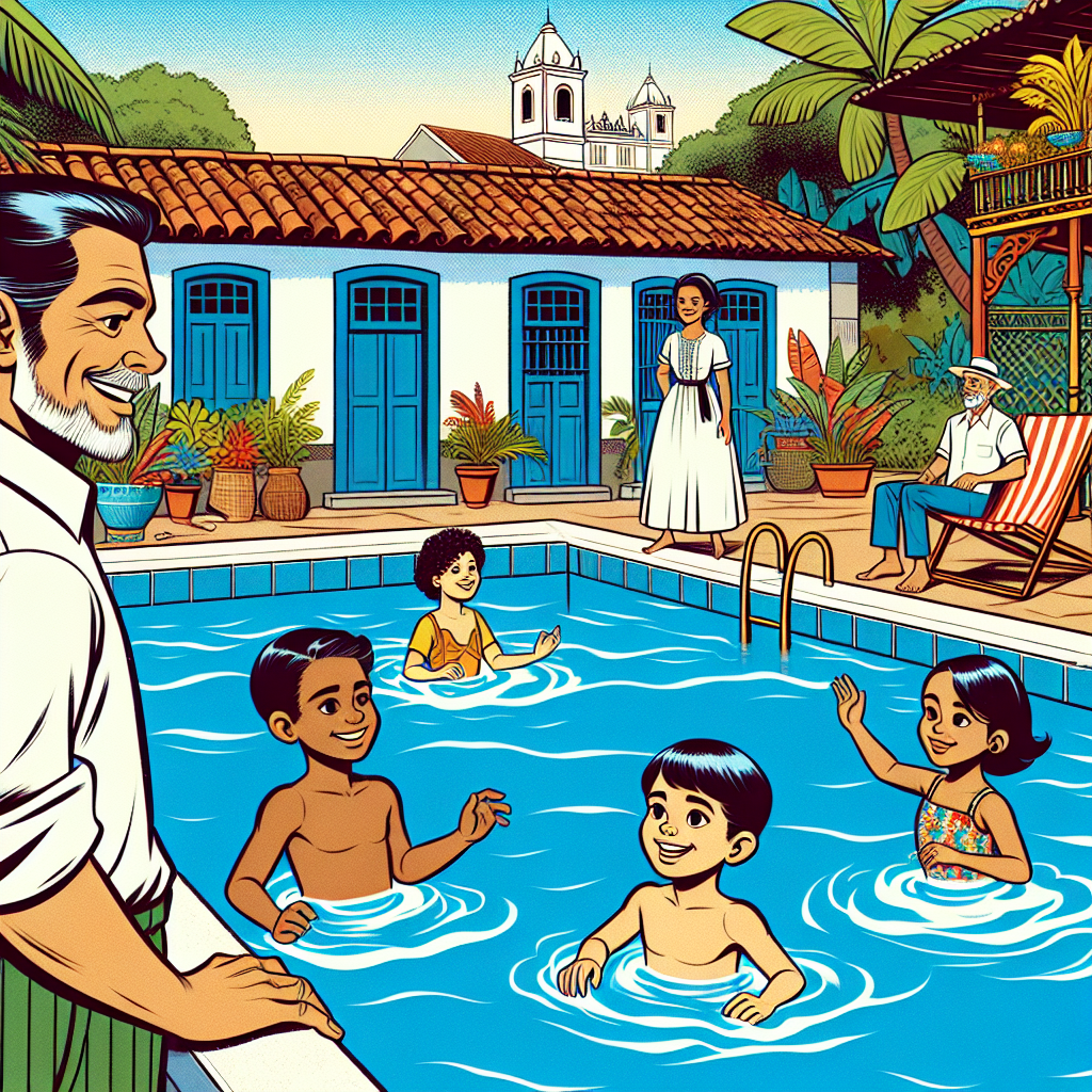 Piscina retangular de fibra Fibratlantis, elegância e funcionalidade para o lazer em casa.