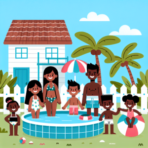 Piscina de fibra Fibratlantis Belíssima IX em ambiente ensolarado, pronta para o verão de 2026.