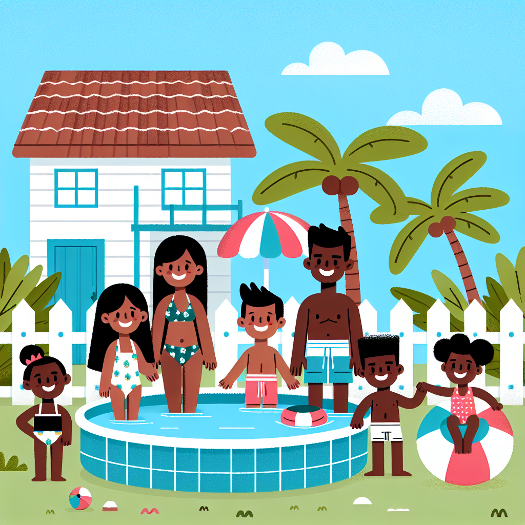 Piscina de fibra Fibratlantis Belíssima IX em ambiente ensolarado, pronta para o verão de 2026.